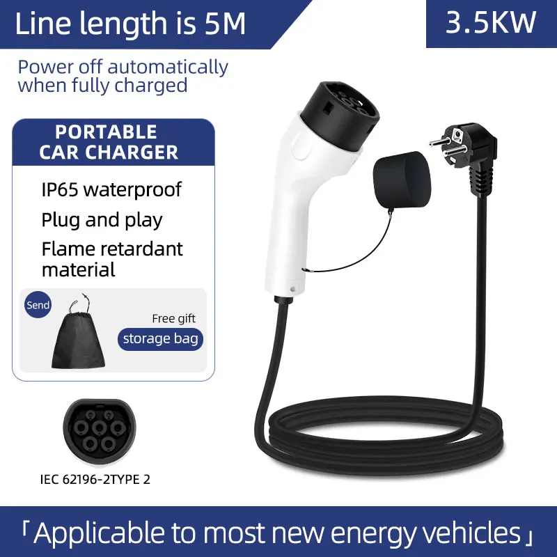 Ev Charger Adapter - ROMADA 3.5KW 16A Przenośna ładowarka EV