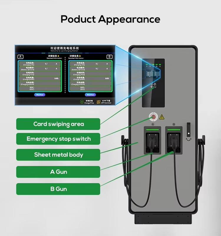 Podwójna ładowarka DC EV 40kW  – Ev Charging Pile recenzja i cena